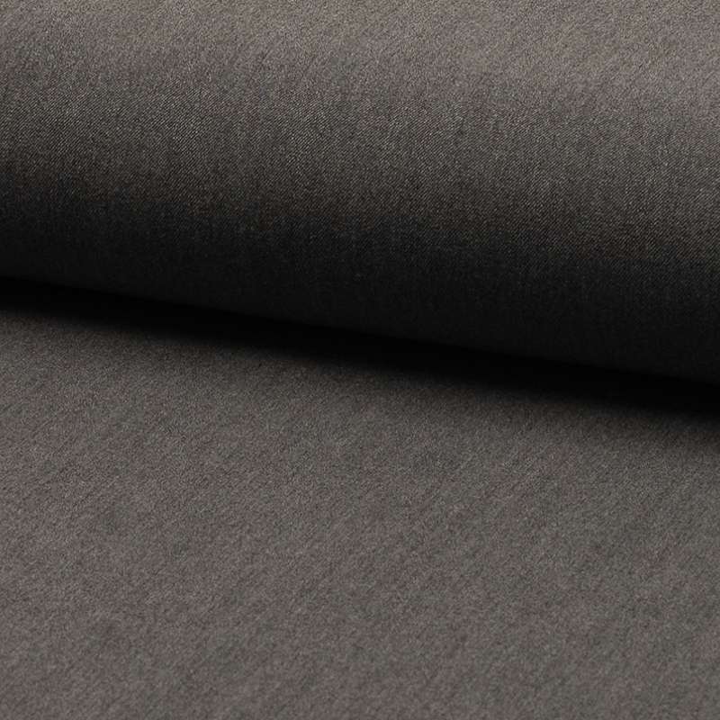 Tissu Gabardine Uni Gris Chiné