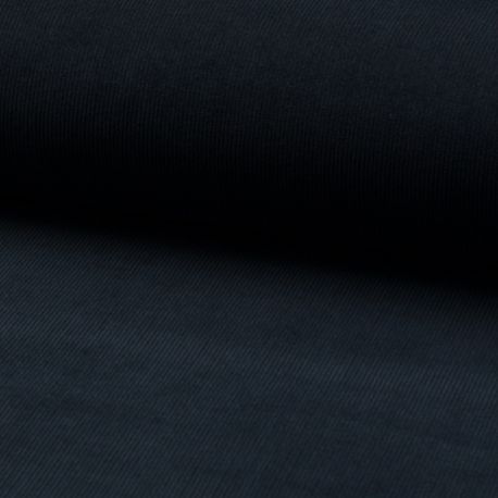 Tissu Velours Milleraie Uni Marine