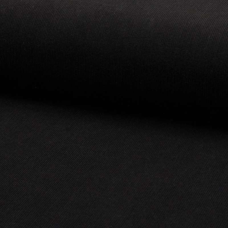 Tissu Velours Milleraie Uni Noir