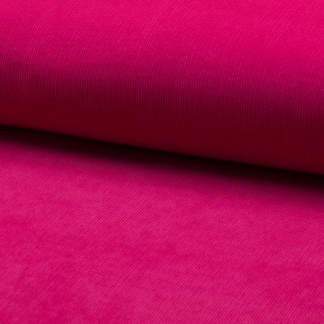 Tissu Velours Milleraie Uni Fuchsia