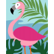Canevas Enfant Flamant Rose 