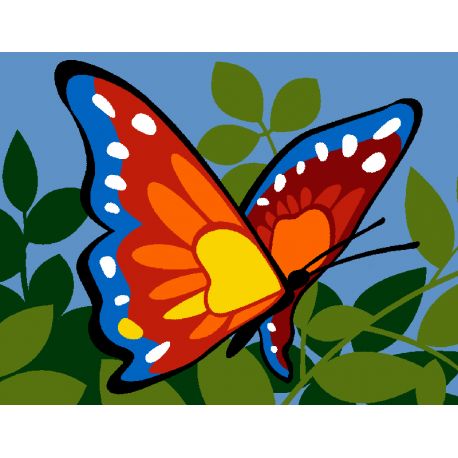 Canevas Enfant Papillon