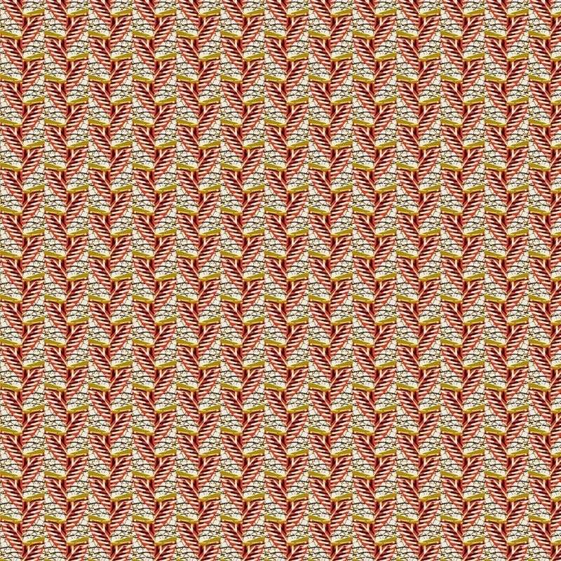 Tissu Eko Popeline Imprimé Rouge