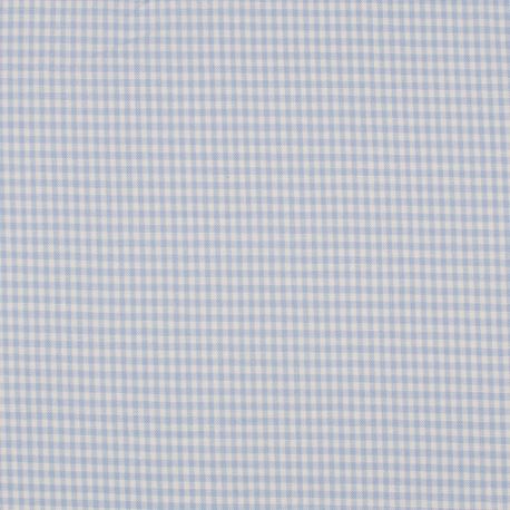 Tissu Petit Vichy Bleu Ciel