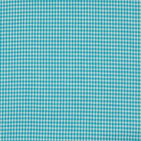 Tissu Petit Vichy Aqua