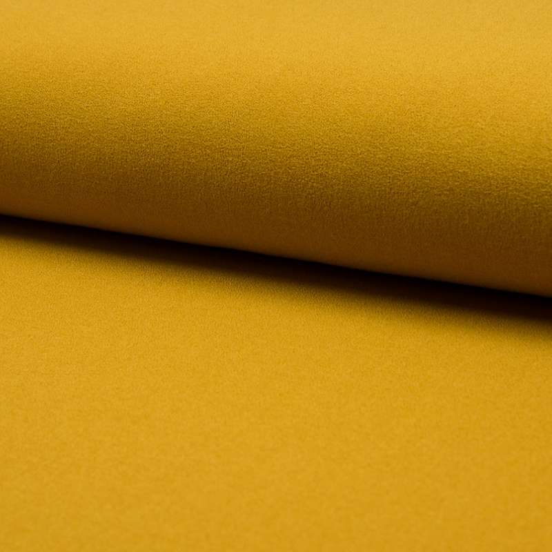 Tissu Crepe Extensible Uni Ocre  