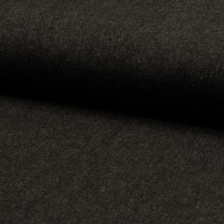 Tissu Jeans Léger Noir Ebene
