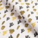 Tissu Popeline Imprimé Cactus Ocre 