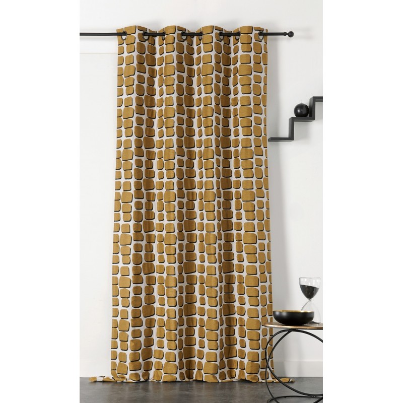 Tissu Wall Jacquard Moutarde
