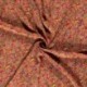Tissu Viscose Lurex Fleur Brique 