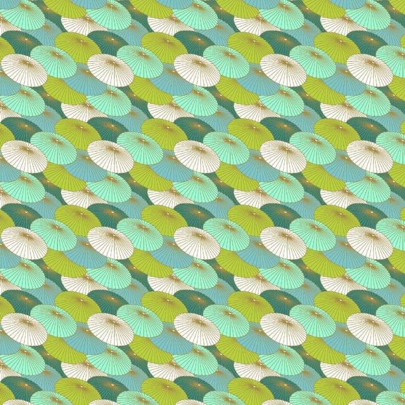 Tissu Ombrelle Imprimé Turquoise