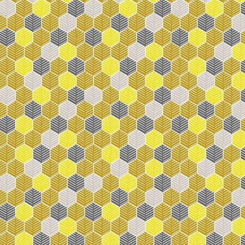 Tissu Floki Imprimé Moutarde