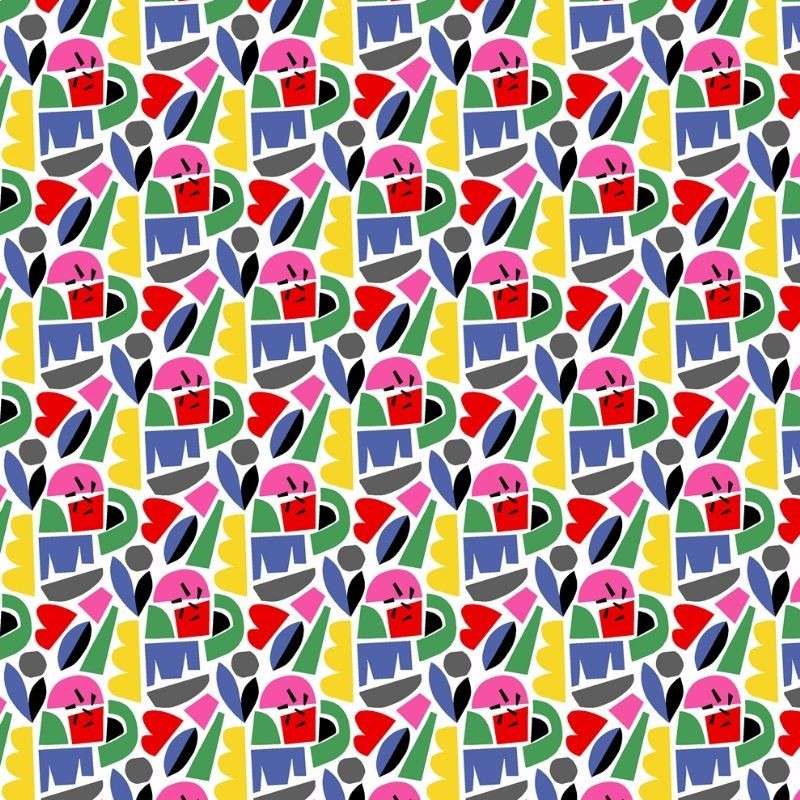 Tissu Lutty Imprimé Multico 