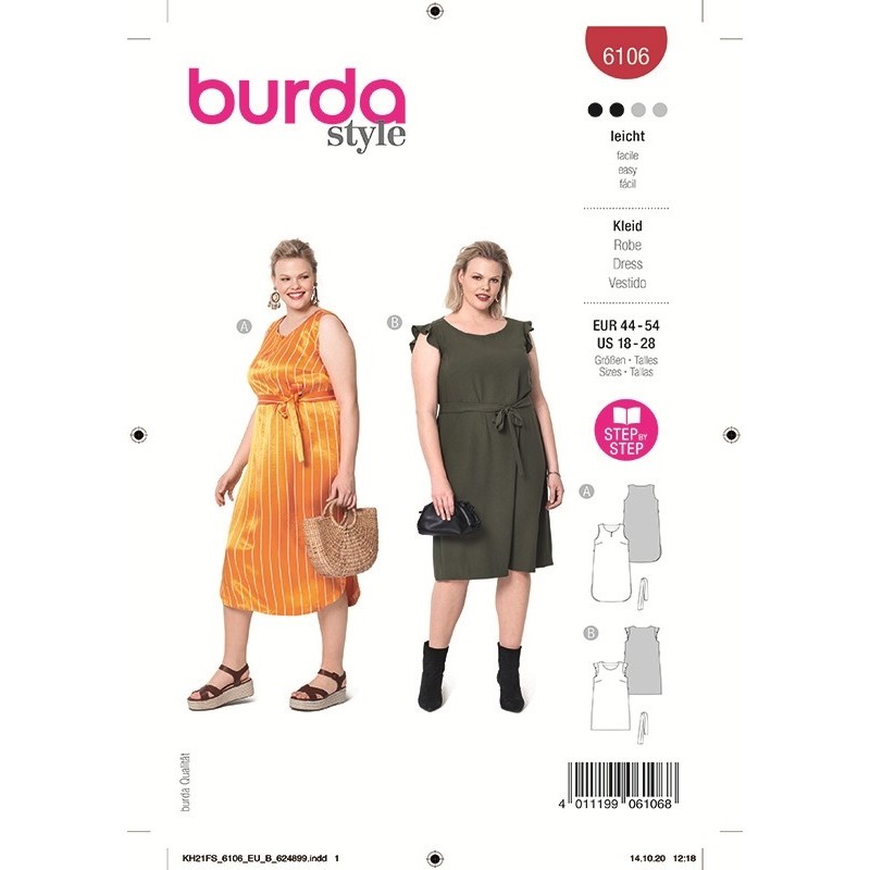 Patron Burda 6106 Robe 44/54