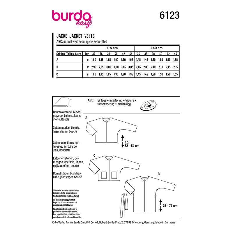 Patron Burda 5125 Combinaison-Bustier Et Veste - Tailles 36 à 44