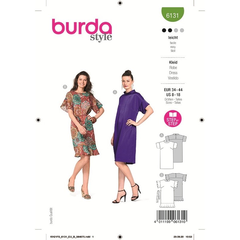 Patron Burda 6131 Robe 34/44