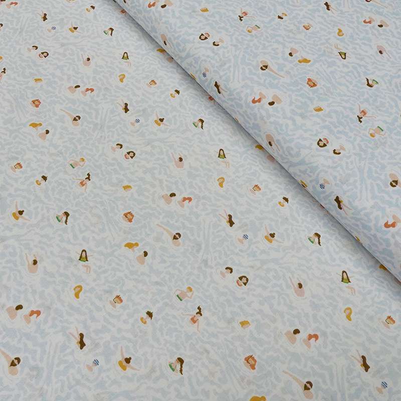 Tissu Hydra Imprimé Bio Baignade