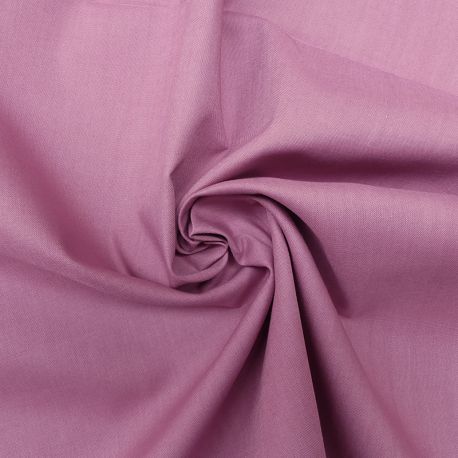 Tissu Popeline Uni Bio Lilas 