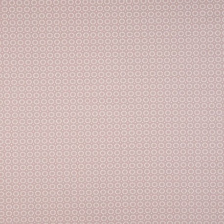 Tissu Coton Imprimé Cercle Fond Rose Clair