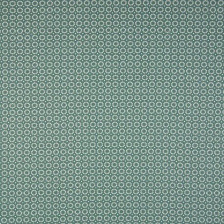 Tissu Coton Imprimé Cercle Fond Vert