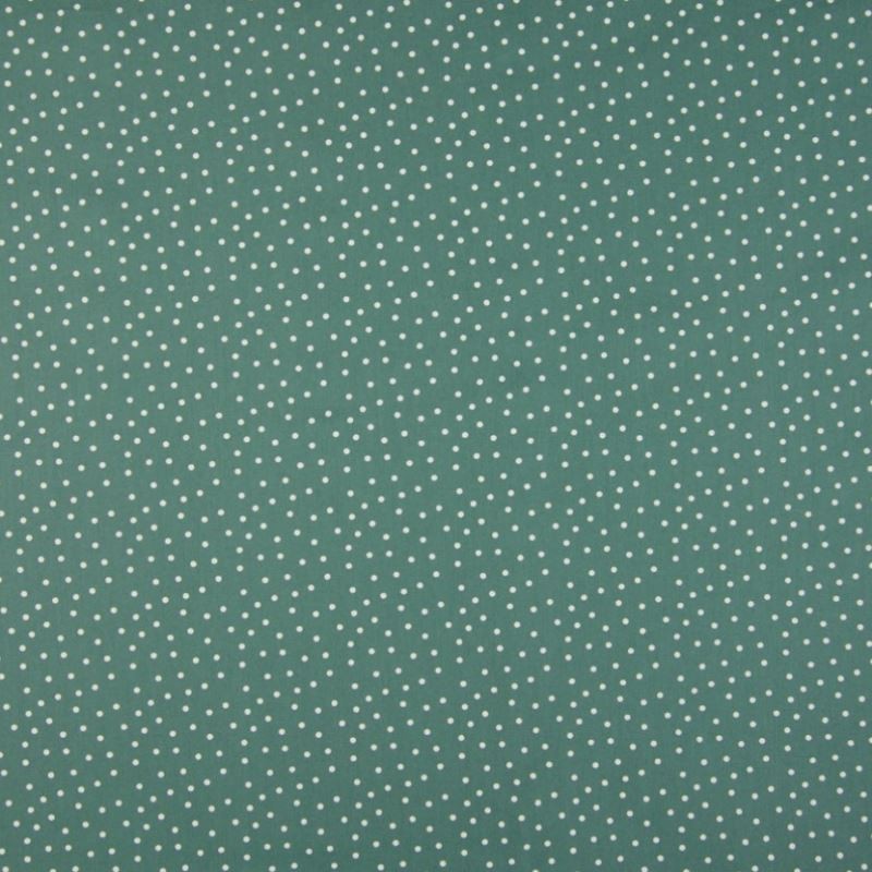 Tissu Coton Imprimé Pois Fond Vert 