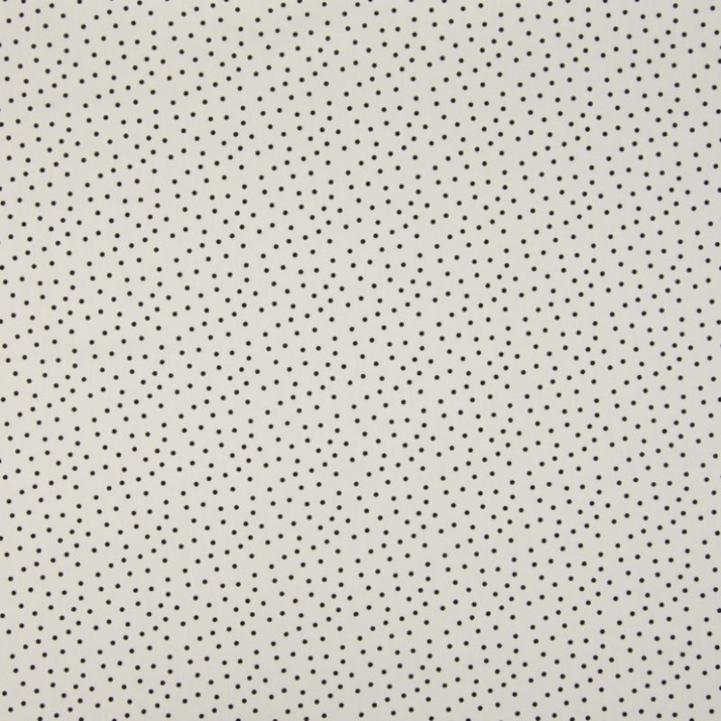 Tissu Coton Imprimé Pois Fond Ecru 