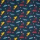 Tissu Jersey Imprimé Voiture Marine 