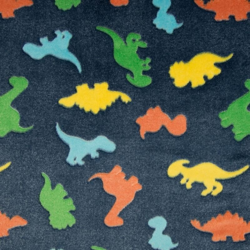 Tissu Polaire Microfibre Dino Multico Fond Marine 