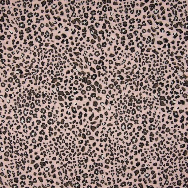 Tissu Viscose Leopard Nude 