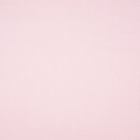 Tissu Petite Rayure Rose Seersucker Gaufré 