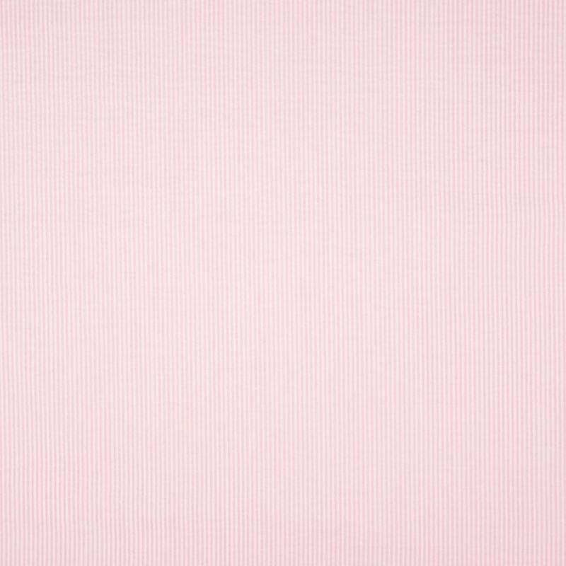 Tissu Petite Rayure Rose Seersucker Gaufré 