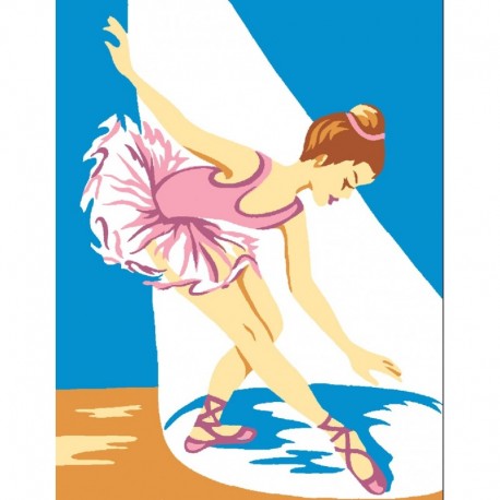 Canevas Enfant Blanc Danseuse 