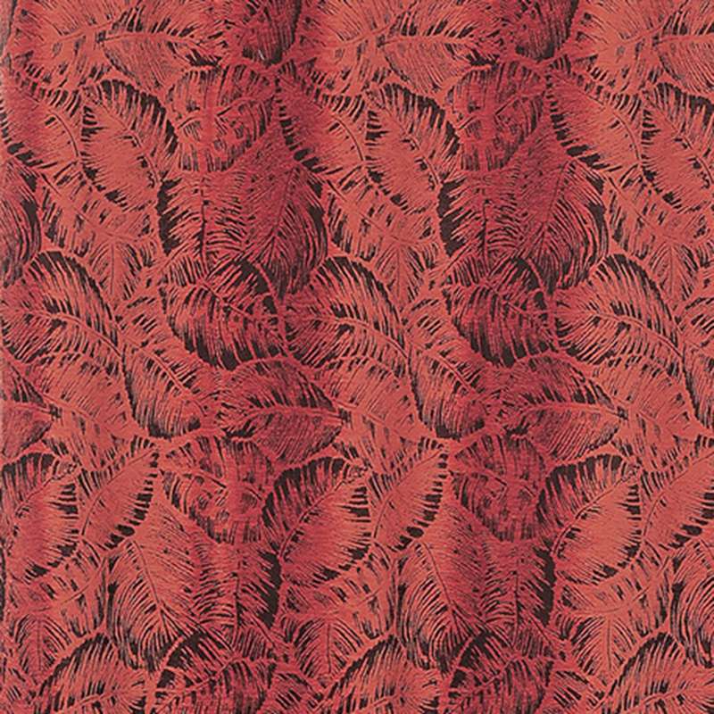 Tissu Jacquard Chenillé Borneo Rouge