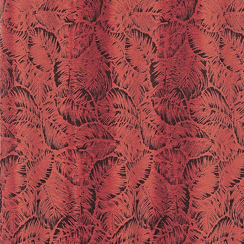 Tissu Jacquard Chenillé Borneo Rouge