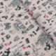 Tissu J'aime Paris imprimé Rose 