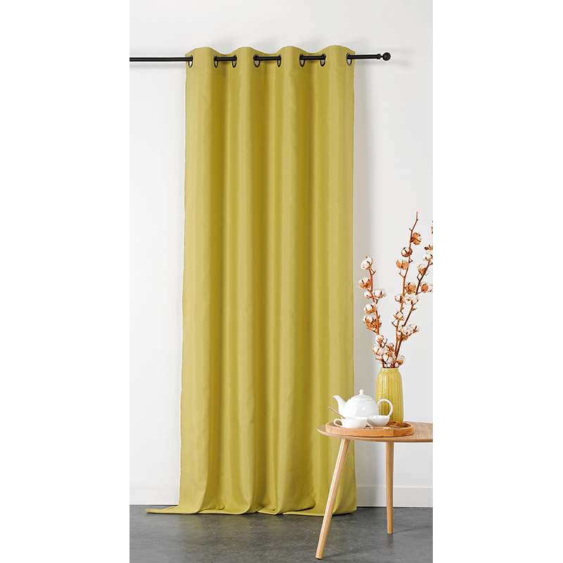 Tissu  Double Natte Non Feu Grande Largeur Vert Anis