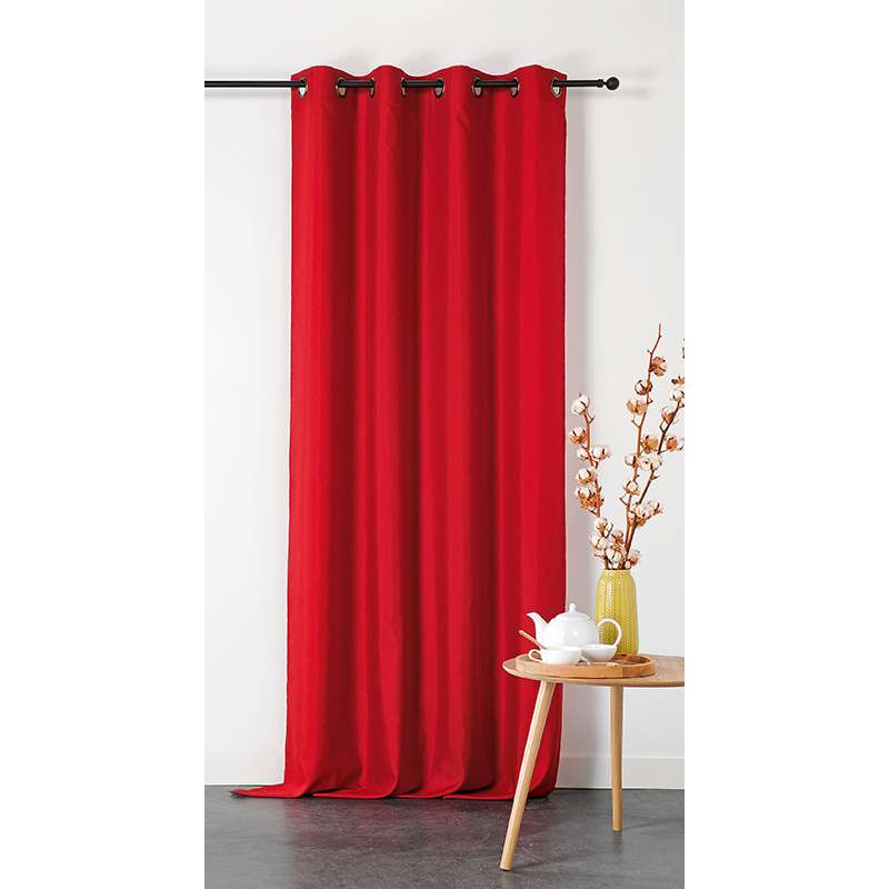 Tissu  Double Natte Non Feu Grande Largeur Rouge