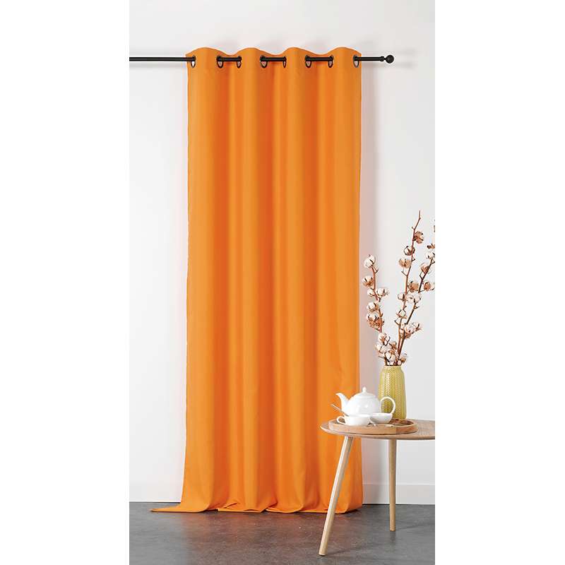 Tissu  Double Natte Non Feu Grande Largeur Orange