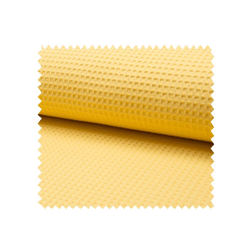Tissu Nid d'Abeille Uni Jaune