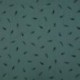 Tissu Double Gaze Imprimé Plume Vert 