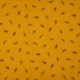 Tissu Double Gaze Imprimé Plume Ocre
