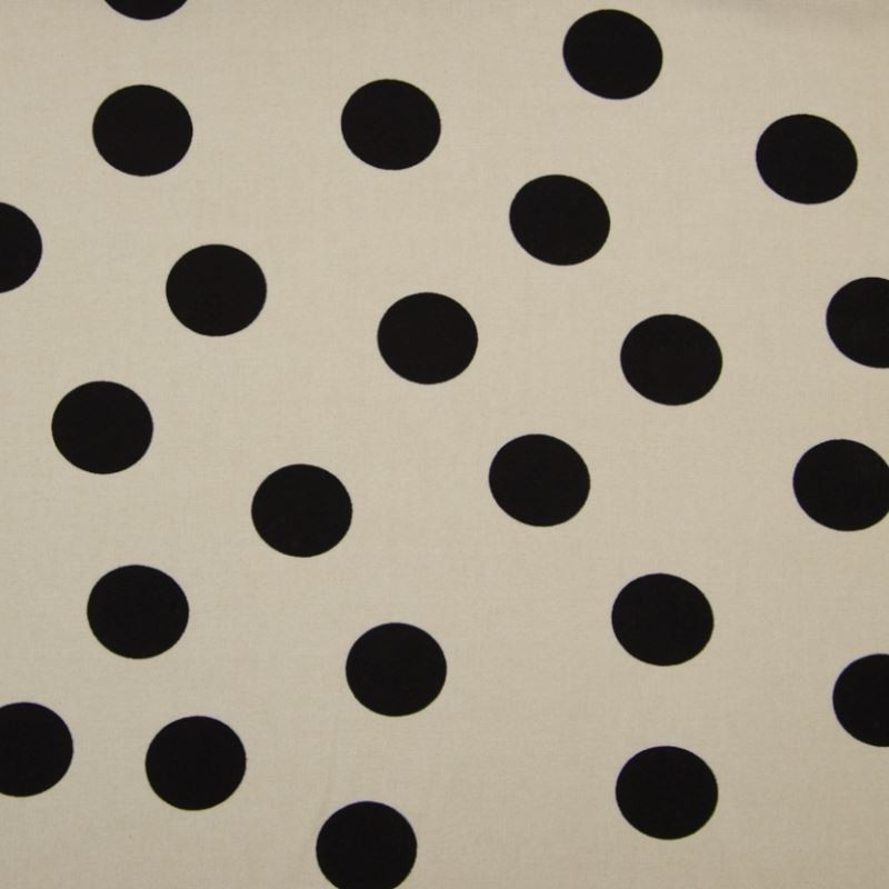 Tissu Viscose Chally Pois Sable noir 