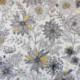 Tissu Daisygold Bachette Blanc noir or