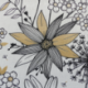 Tissu Daisygold Bachette Blanc noir or