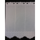 Brise Bise Etamine Blanc Gris Hauteur 60 cm