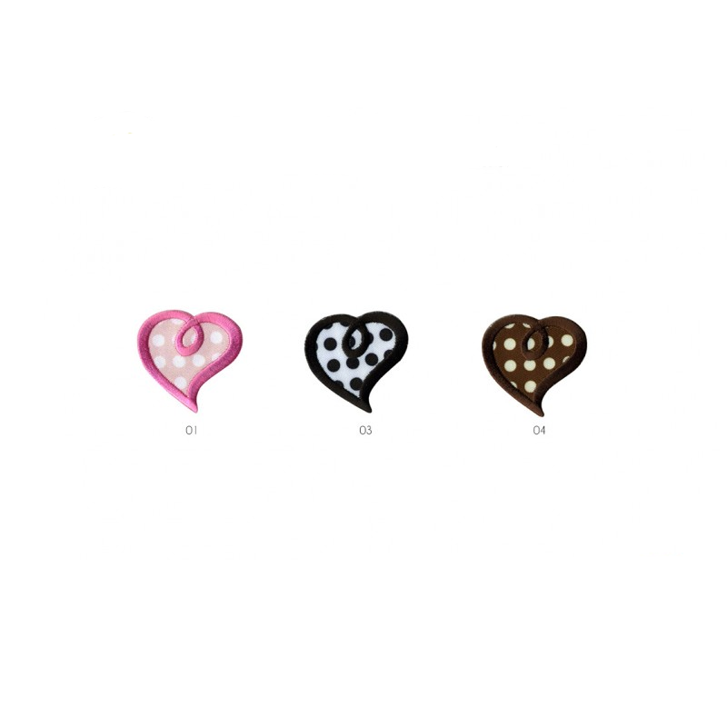 Ecusson Coeur Pois 
