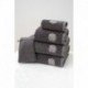 Linge de Toilette Calvi Anthracite en Micro Coton