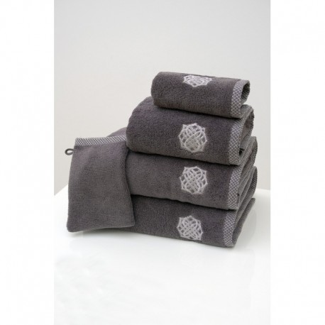 Linge de Toilette Calvi Anthracite en Micro Coton