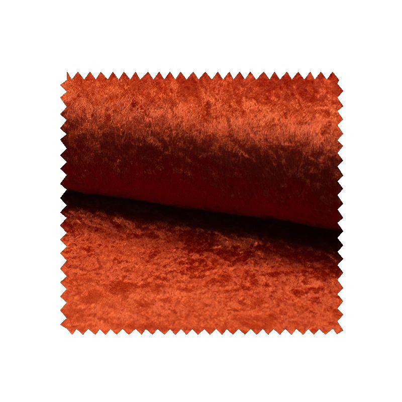 Tissu Panne De Velours Uni Cognac