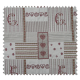 Tissu Jacquard Gap Patch Coloris Lin Rouge